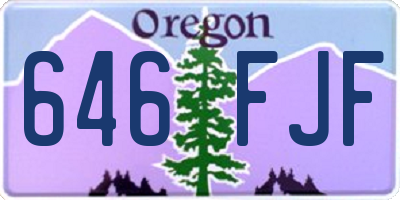 OR license plate 646FJF