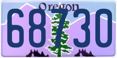 OR license plate 68730