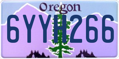 OR license plate 6YYH266