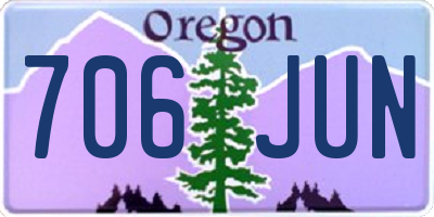 OR license plate 706JUN