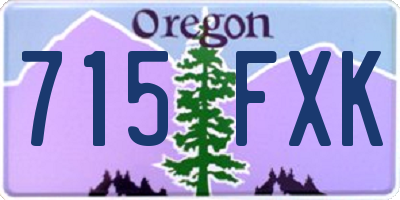 OR license plate 715FXK