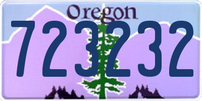 OR license plate 723232