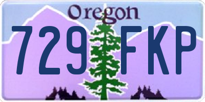 OR license plate 729FKP