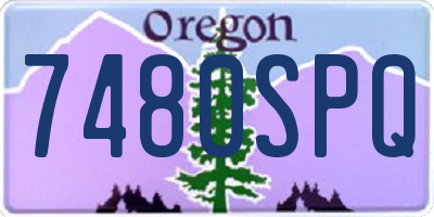 OR license plate 7480SPQ