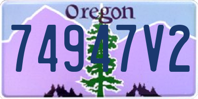 OR license plate 74947V2