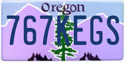 OR license plate 767KEGS