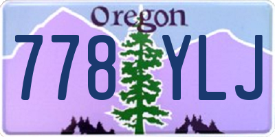 OR license plate 778YLJ