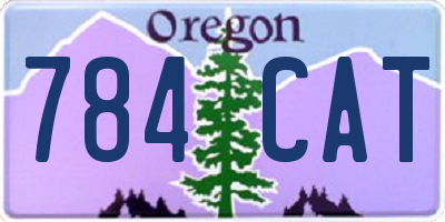 OR license plate 784CAT