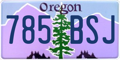 OR license plate 785BSJ