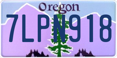 OR license plate 7LPN918