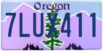 OR license plate 7LUX411