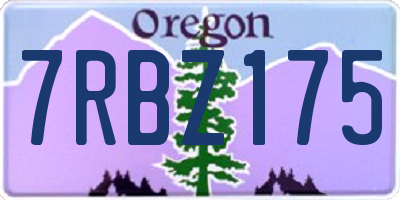 OR license plate 7RBZ175