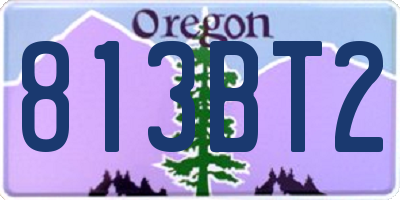 OR license plate 813BT2