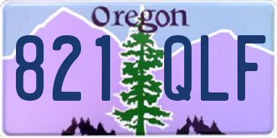 OR license plate 821QLF