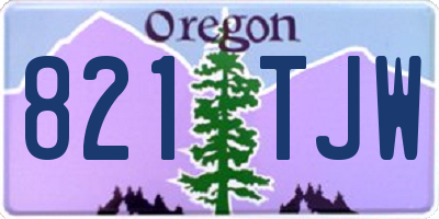 OR license plate 821TJW