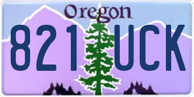 OR license plate 821UCK