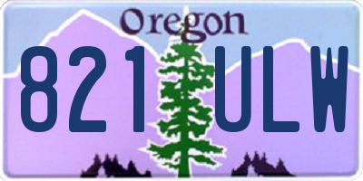 OR license plate 821ULW