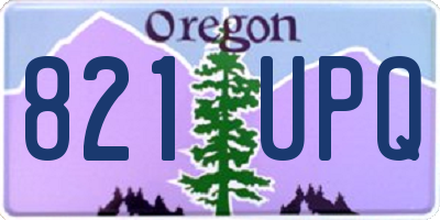 OR license plate 821UPQ