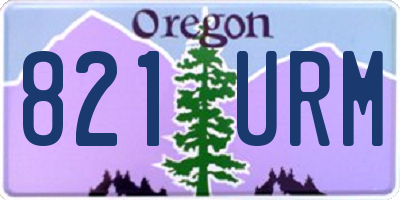 OR license plate 821URM