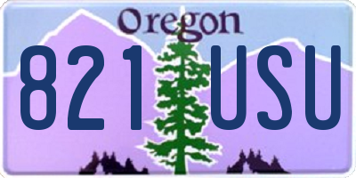 OR license plate 821USU