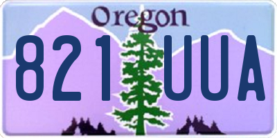 OR license plate 821UUA