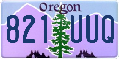 OR license plate 821UUQ