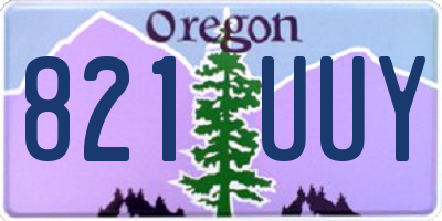 OR license plate 821UUY