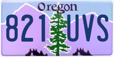 OR license plate 821UVS