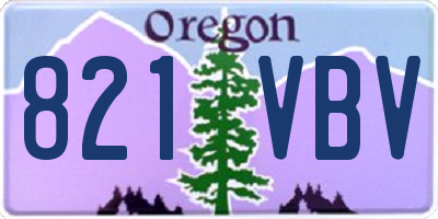OR license plate 821VBV