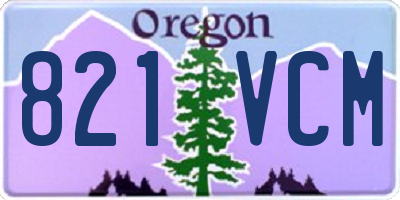 OR license plate 821VCM