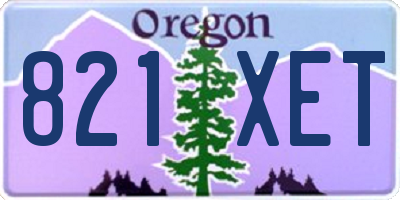 OR license plate 821XET