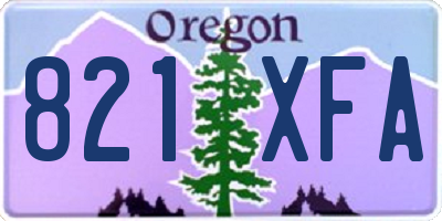 OR license plate 821XFA