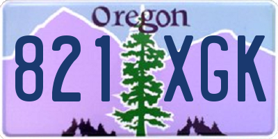 OR license plate 821XGK