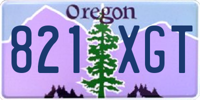OR license plate 821XGT