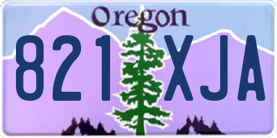 OR license plate 821XJA