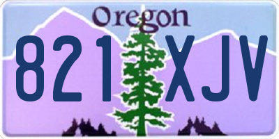 OR license plate 821XJV