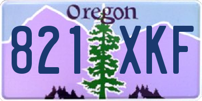 OR license plate 821XKF