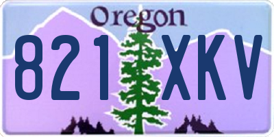 OR license plate 821XKV
