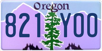OR license plate 821YOO