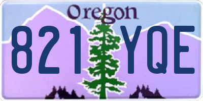 OR license plate 821YQE