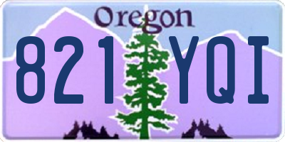 OR license plate 821YQI