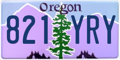 OR license plate 821YRY