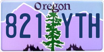 OR license plate 821YTH