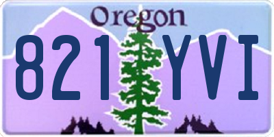 OR license plate 821YVI