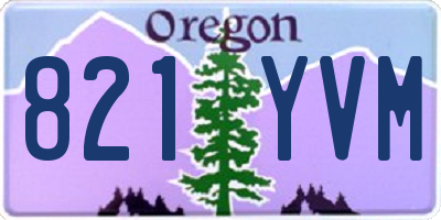 OR license plate 821YVM
