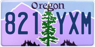 OR license plate 821YXM