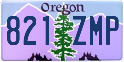 OR license plate 821ZMP