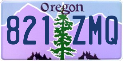 OR license plate 821ZMQ