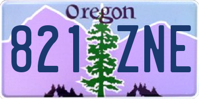 OR license plate 821ZNE