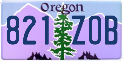 OR license plate 821ZOB